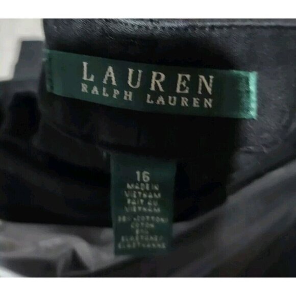 Lauren Ralph Lauren Pants Pinched Seam False Pockets Black Size 16 - Picture 8 of 8